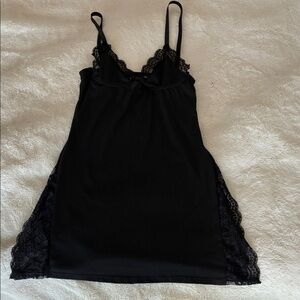 Elegant Black Lace Slip Dress